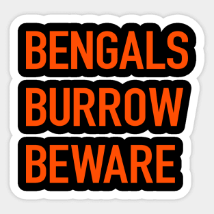 Joe Burrow Bengals Sticker